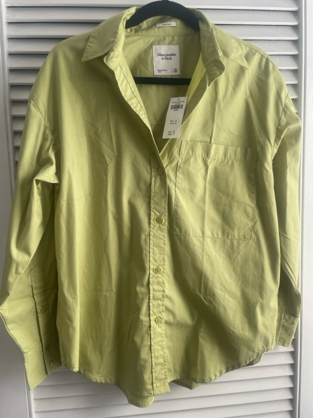Abercrombie & Fitch Women’s Lime Green Button-Down Shirt